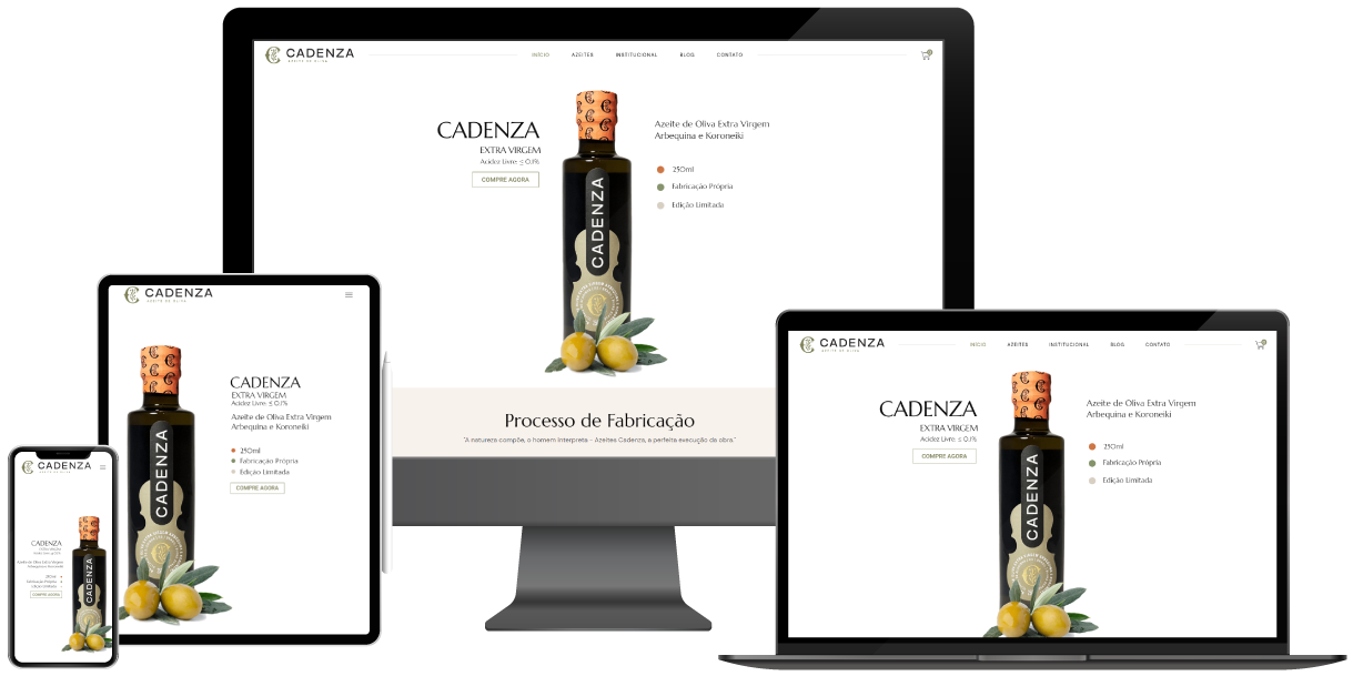 hypelab-portfolio-cadenza Loja virtual para empresa produtora de azeite de oliva