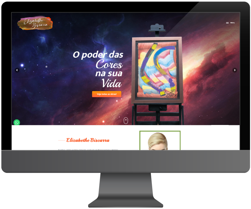 Desktop Website para artista quântico - Desktop
