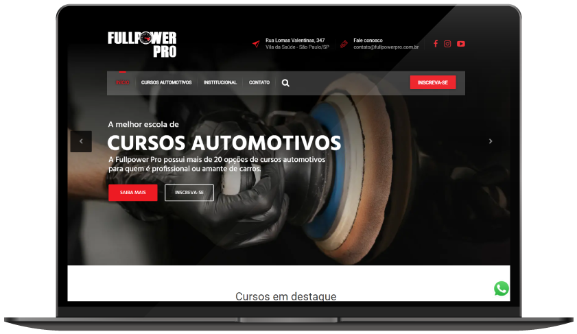 Notebook Website para escola profissionalizante - Notebook
