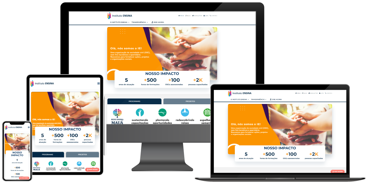 hypelab-portfolio-instituto Website para organização não governamental