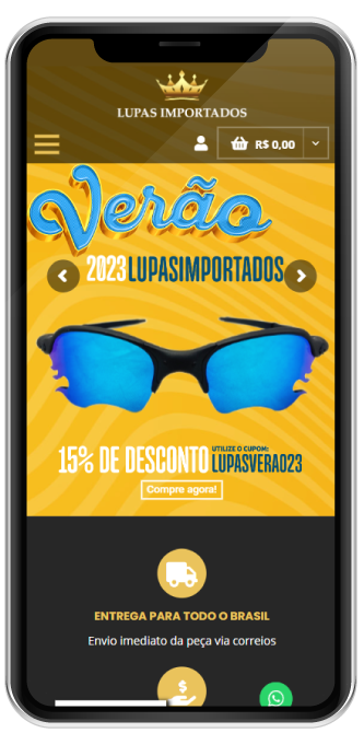 Smartphone Loja virtual de óculos de sol - Smartphone