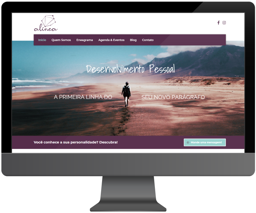 Desktop Website para Coach de Desenvolvimento Pessoal - Desktop