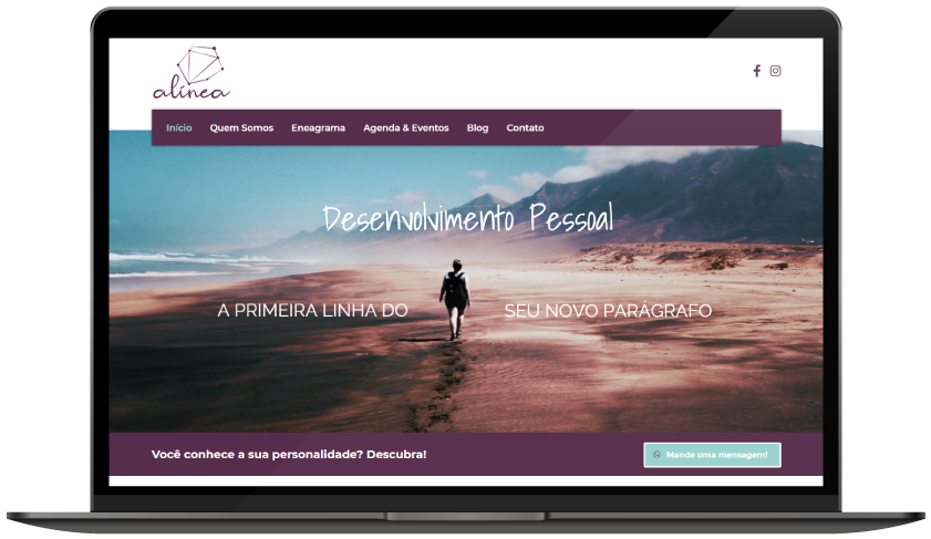 Notebook Website para Coach de Desenvolvimento Pessoal - Notebook