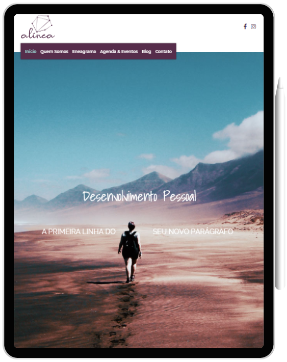 Tablet Website para Coach de Desenvolvimento Pessoal - Tablet