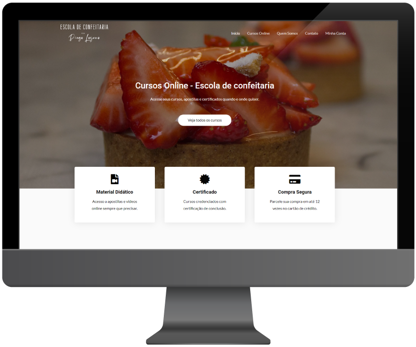 Desktop Website EAD para Escola de Confeitaria - Desktop