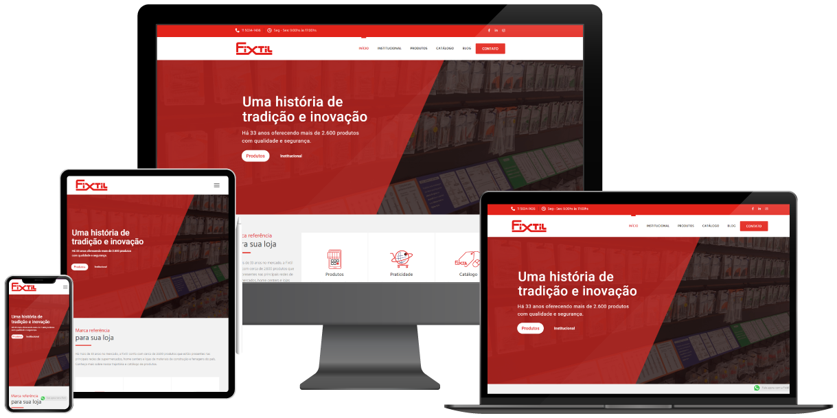 hypelab-portfolio-projetos-fixtil Website para distribuidora de acessórios de fixação