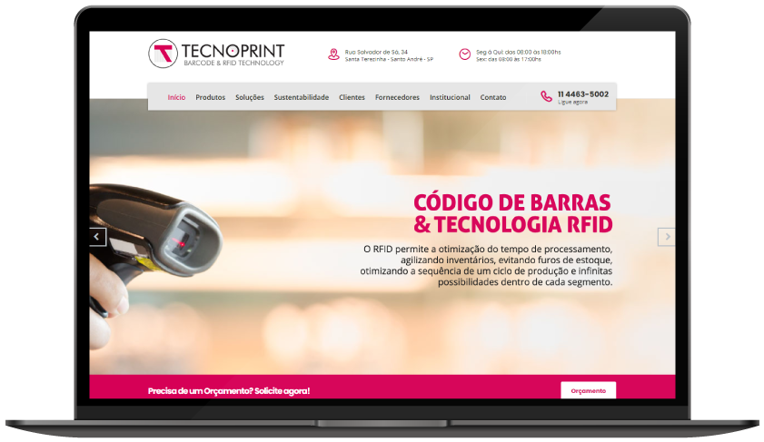 Notebook Website para empresa de Etiquetas e Rótulos Adesivos - Notebook
