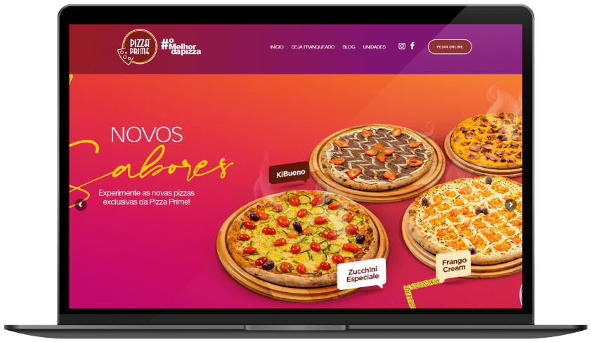 Notebook Website para rede de pizzaria - Notebook