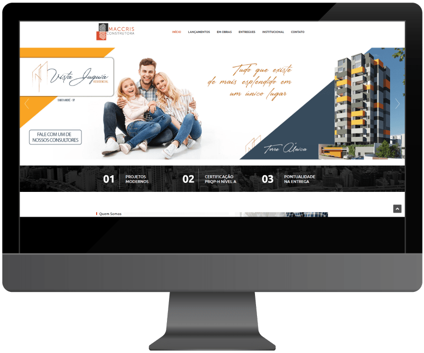 Desktop Website para construtora - Desktop