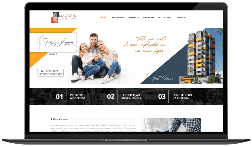 Notebook Website para construtora - Notebook