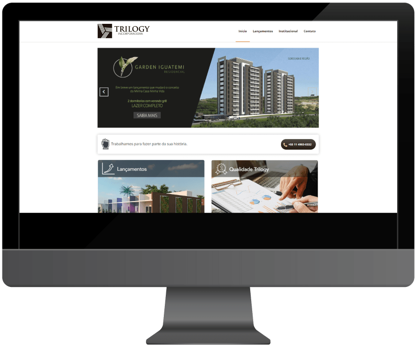 Desktop Website para Incorporadora de Imóveis - Desktop