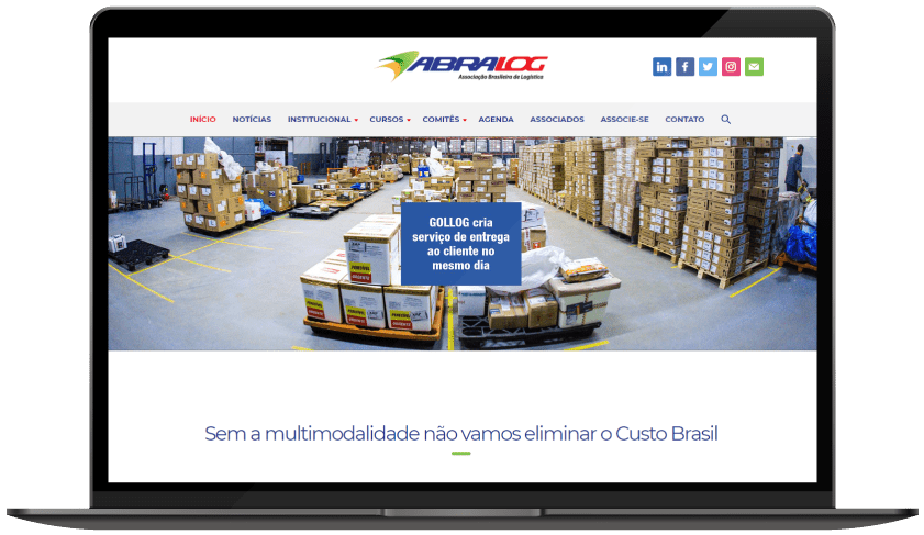 Notebook Website para associação logística - Notebook
