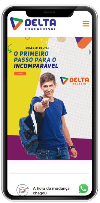 Smartphone Website para centro educacional - Smartphone
