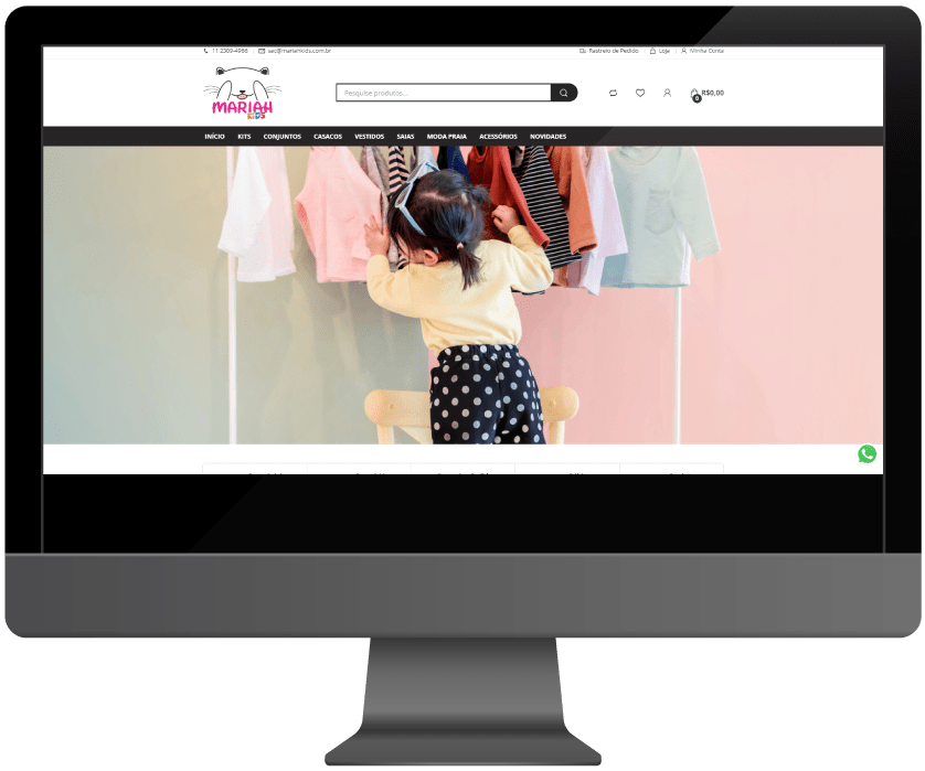 Desktop Loja virtual para loja de roupas infantis - Desktop