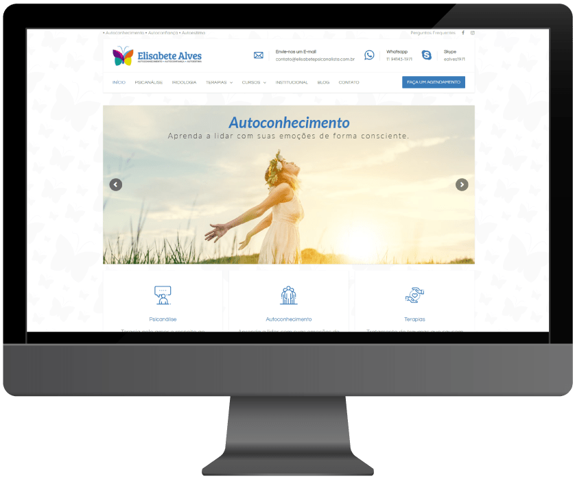 Desktop Website para psicanalista - Desktop
