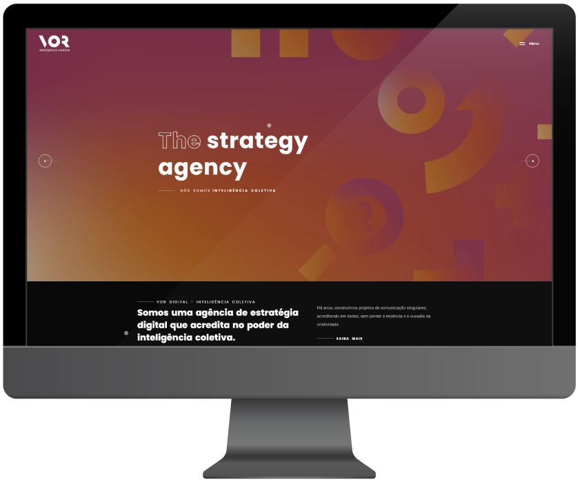 Desktop Website para agência de marketing digital - Desktop