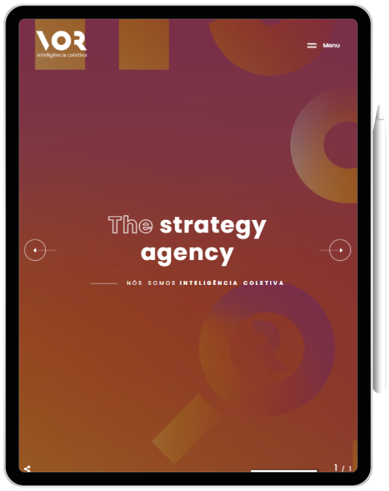 Tablet Website para agência de marketing digital - Tablet