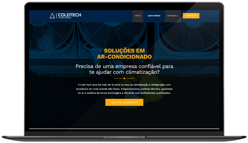 Website para empresa de climatização - Notebook