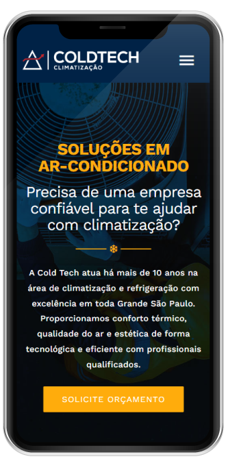 Website para empresa de climatização - Smartphone