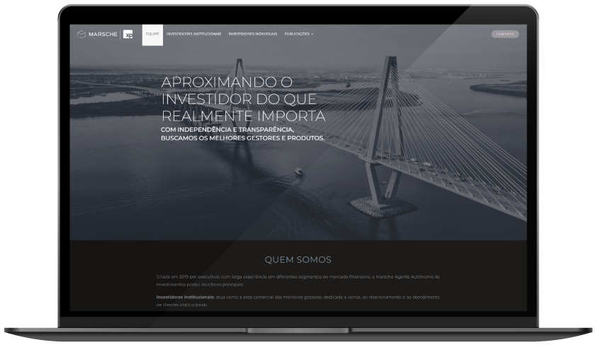 Notebook Website para empresa de investimentos - Notebook