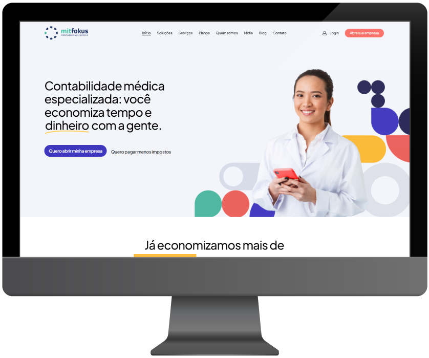 Website para contabilidade - Desktop