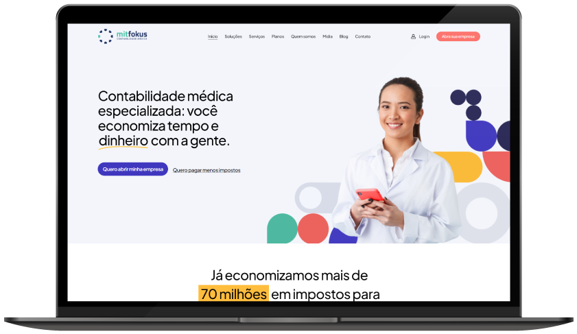 Website para contabilidade - Notebook