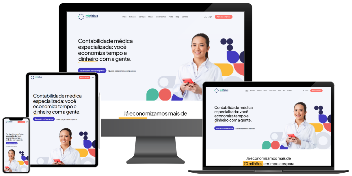 Website para escritório de contabilidade médica