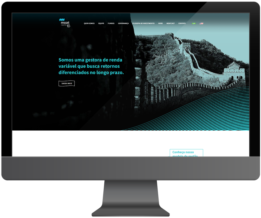 Desktop Website para empresa de investimentos - Desktop