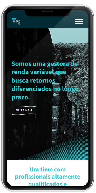 Smartphone Website para empresa de investimentos - Smartphone