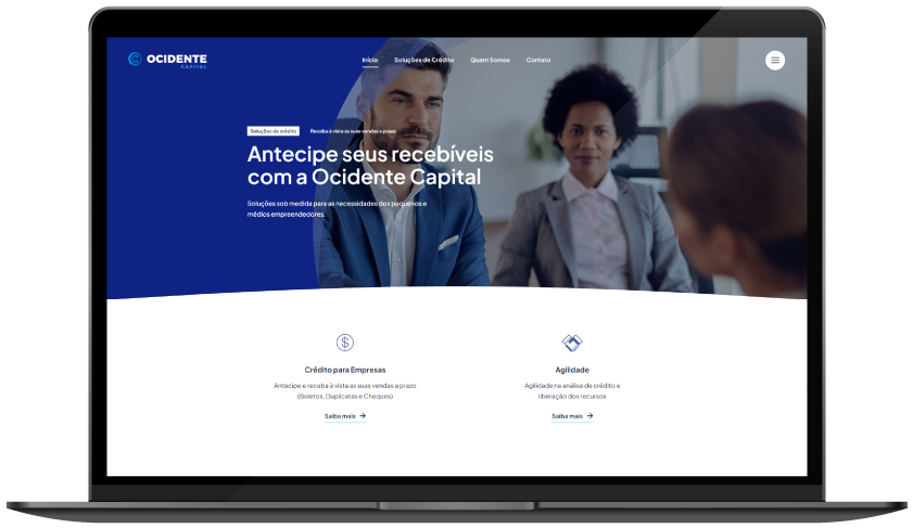 Notebook Website para empresa de crédito - Notebook