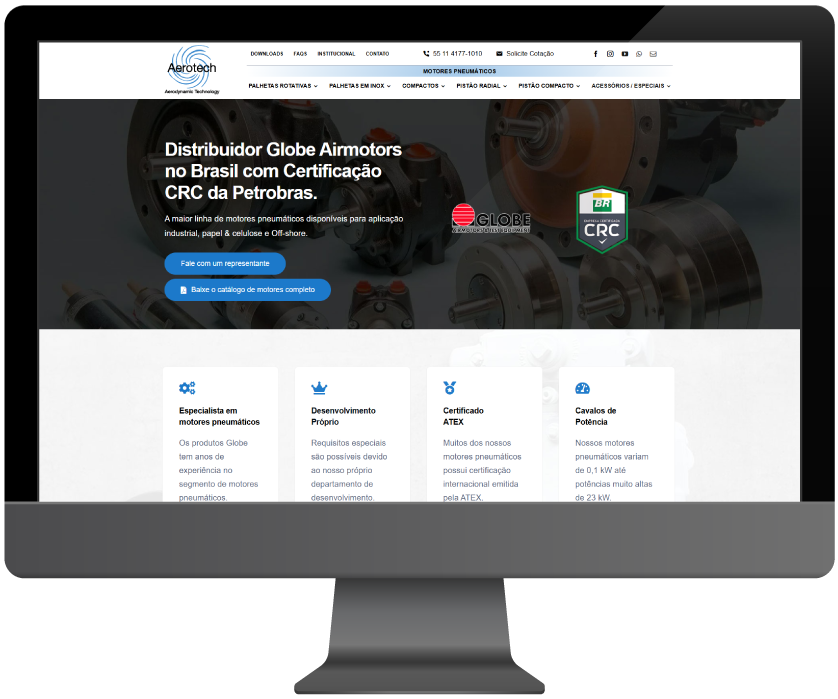 hypelab-portfolio-aerotech-1 Website para empresa de motores pneumáticos