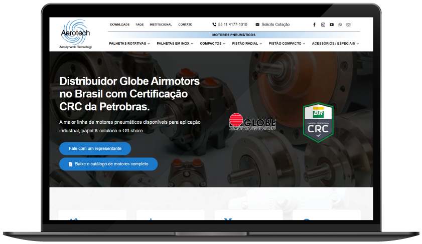hypelab-portfolio-aerotech-2 Website para empresa de motores pneumáticos