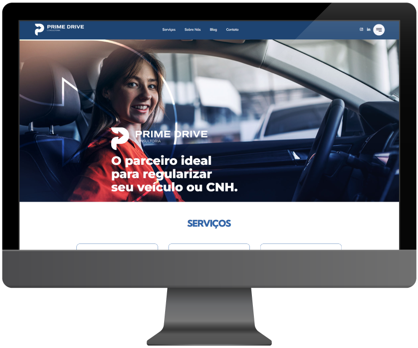 Website para empresa especialista em consultoria jurídica de trânsito